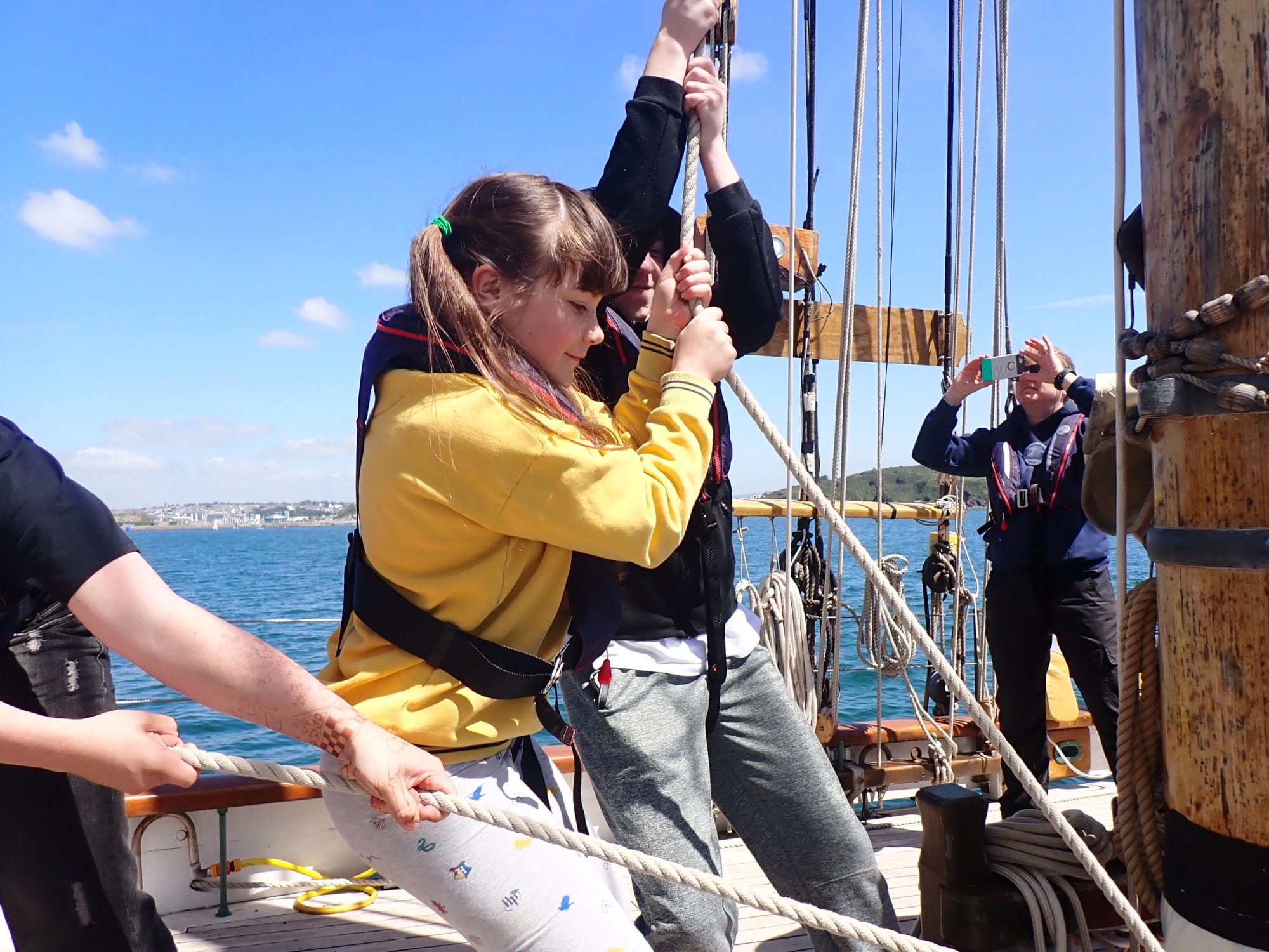 Image: Young carers at sea