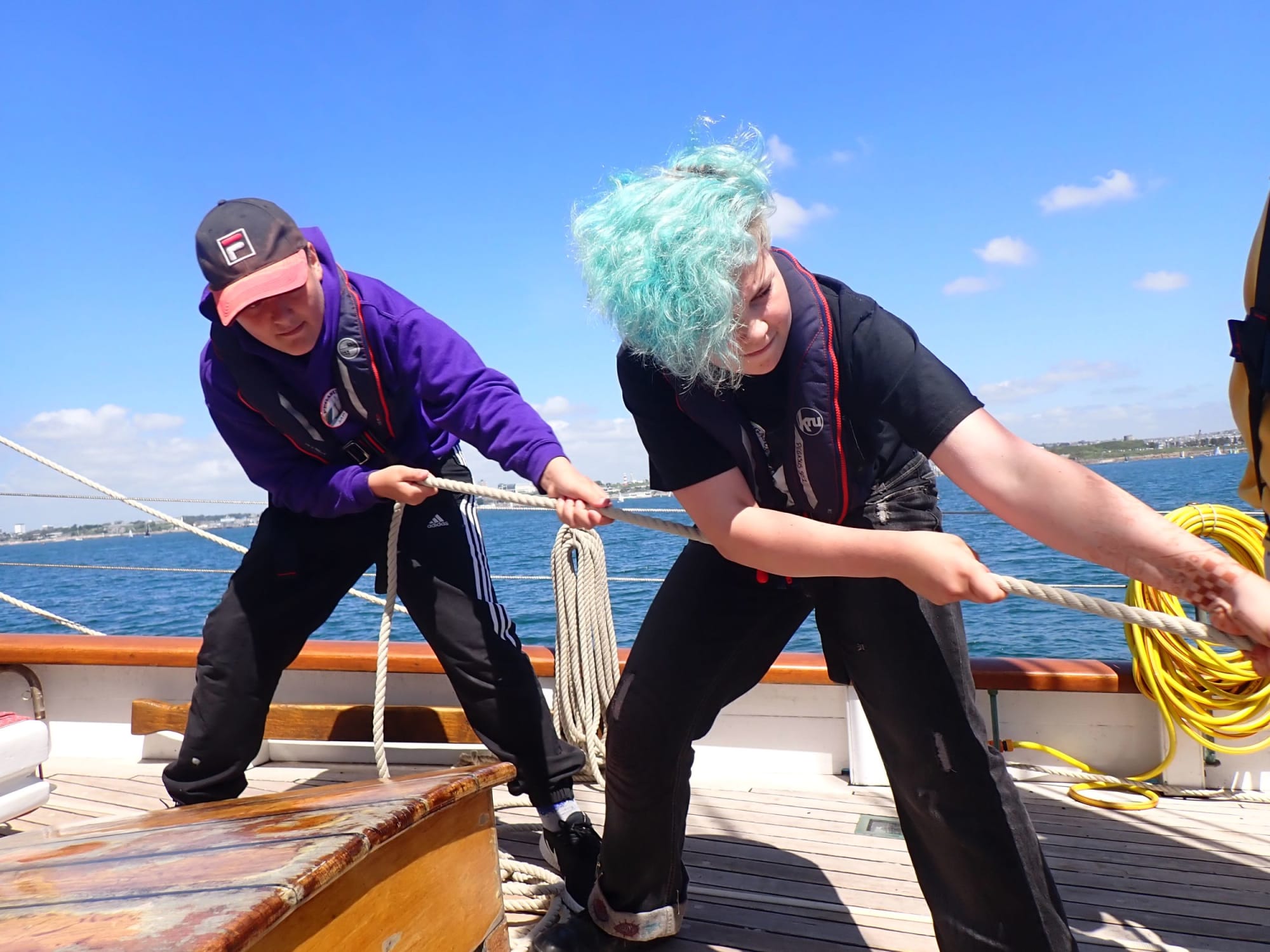 Image: Young carers at sea